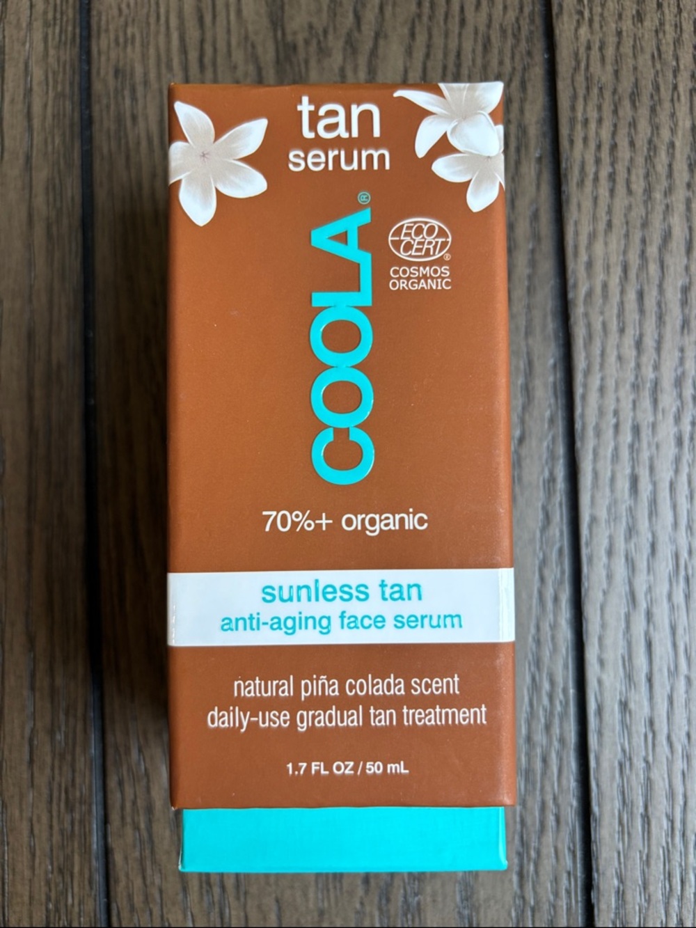 COOLA Sunless Tan Face Serum - Brown & Teal Accents
